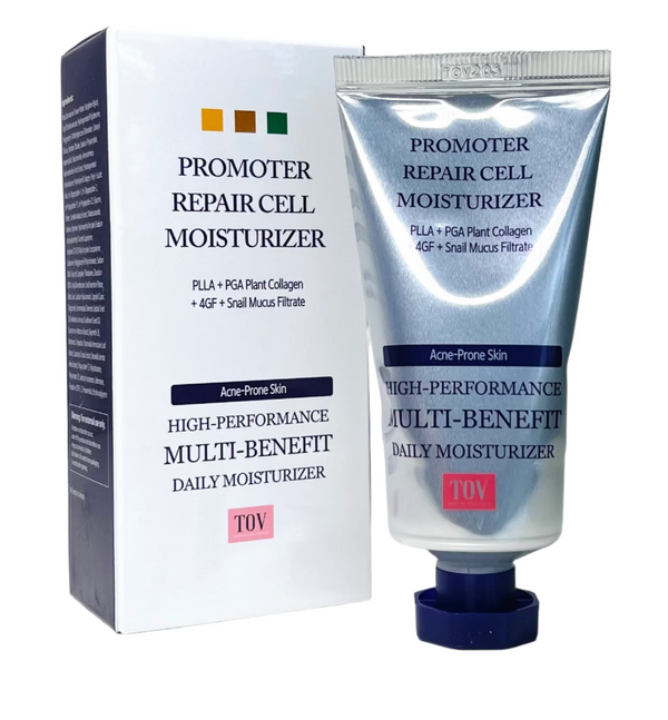 TOV HOP+ House of PLLA Promoter Repair Cell Moisturizer in 50 ml, designed for acne-safe, sensitive skin care.