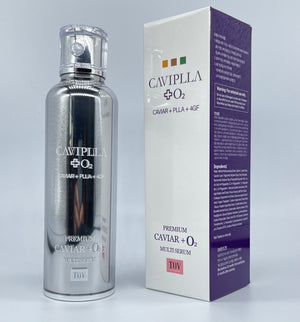CAVIPLLA +O2  Premium Caviar Multi Serum  Caviar + PLLA + 4GF With Face roller massager - European Beauty by B