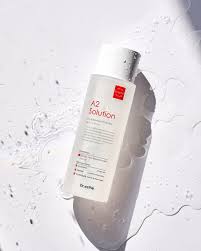 Dr. Esthe A2 Solution Toner 200ml bottle with a sleek design, showcasing its label and liquid texture.