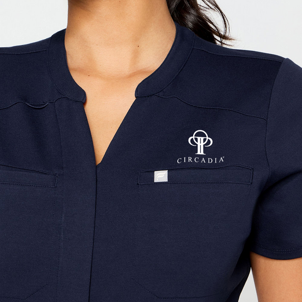 Circadia x Fabletics Women's PonteFlex Navy Empower Scrub Jumpsuit - image 3