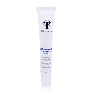 Circadia Lip Renewing Hydrator Naked gel cleanser in a clear container with white label, showcasing the product's packaging.