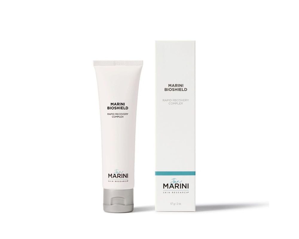 Jan Marini Marini BioShield Age Intervention skincare product in a sleek container, displayed against a neutral background.