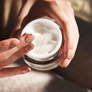 Le Mieux Microderm Exfoliant showing textured exfoliating cream in a jar, designed for gentle skin renewal and smoothness.