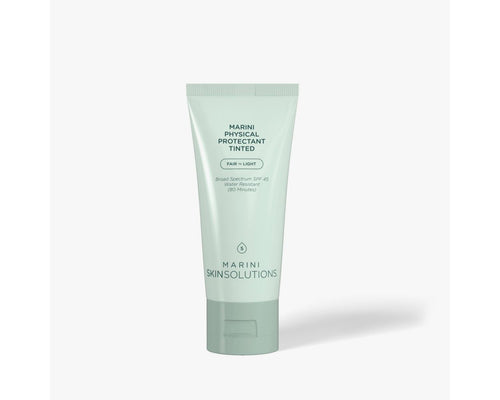 Jan Marini Marini Physical Protectant Tinted SPF 45 for dark spots in a sleek tube with a light to medium shade.