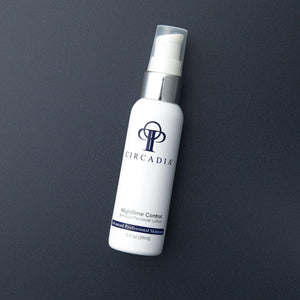 Circadia Nighttime Control Gel Cleanser with calming ingredients, shown in a clear tube with a white cap.