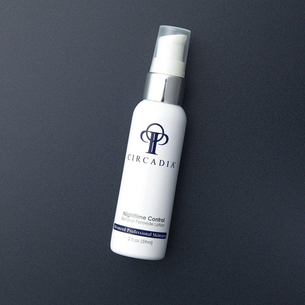 Circadia Nighttime Control Gel Cleanser with calming ingredients, shown in a clear tube with a white cap.