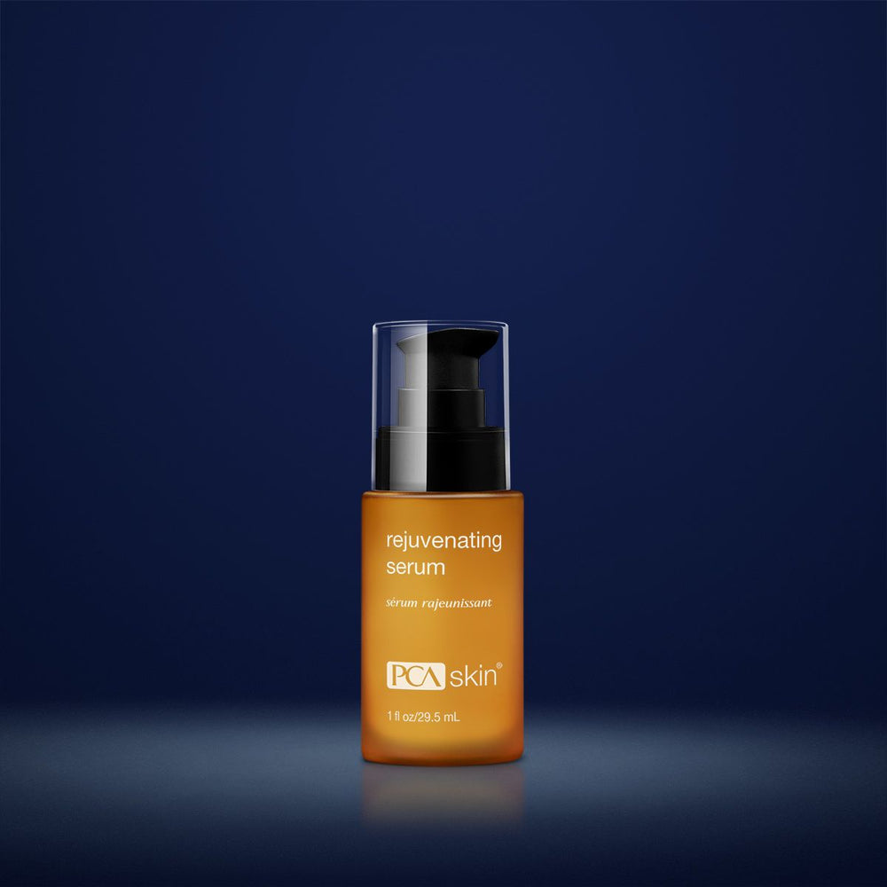 PCA Skin Rejuvenating Serum 1 fl oz bottle with a sleek design, showcasing its antioxidant-rich formula for skin rejuvenation.