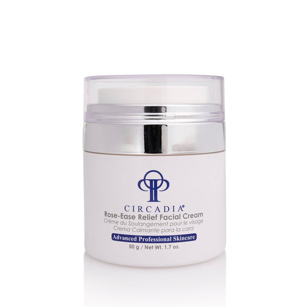 Circadia Rose-Ease Relief Cream gel cleanser with rose extract and soothing ingredients, designed for gentle skin cleansing.