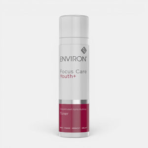 Environ Concentrated Alpha Hydroxy Toner in a clear bottle with a pump dispenser, showcasing the skincare product for smooth skin.