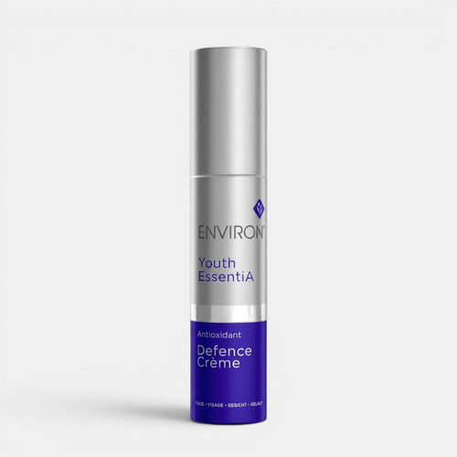 Environ Antioxidant Defence Crème in a sleek jar, part of moisturizers and treatments, designed to protect and nourish the skin.