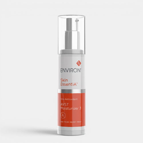 Environ Vita-Antioxidant AVST Moisturizer 3 jar, a skincare product from Environ in a white container with a silver lid.