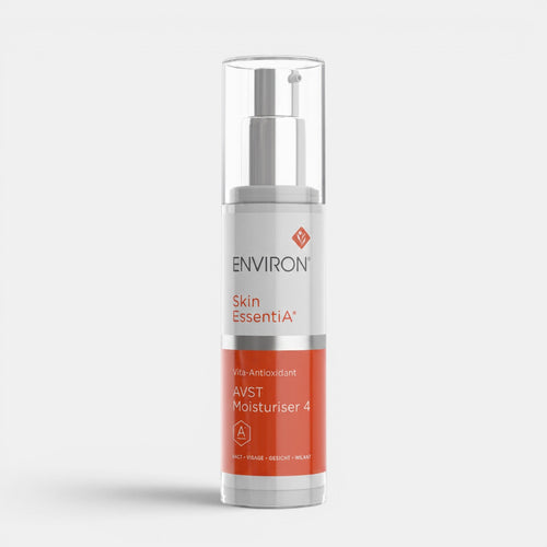 Environ Vita-Antioxidant AVST Moisturiser 4, a hydrating skincare treatment in a white jar with a blue lid.