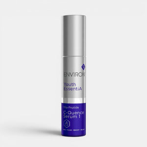 Environ Vita-Peptide C-Quence Serum 1 in a dropper bottle, designed for skincare treatments and anti-aging benefits.