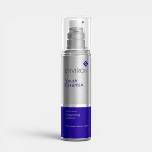 Environ Hydra-Intense Cleansing Lotion in a clear bottle, designed for gentle facial cleansing and hydration.