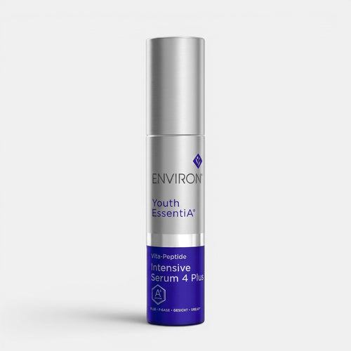 Environ Vita-Peptide Intensive Serum 4 Plus bottle with dropper, a skincare serum for anti-aging and skin renewal.