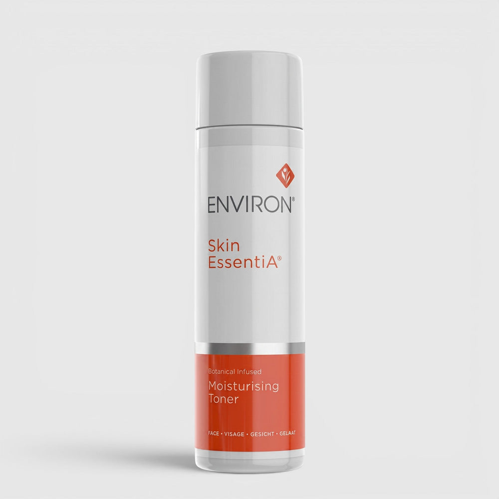 Environ Botanical Infused Moisturising Toner in a clear bottle with botanical ingredients visible, ideal for refreshing and hydrating skin.