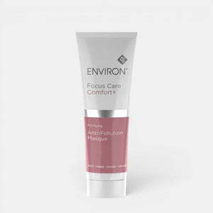 Environ Purifying Anti-Pollution Masque applied on skin, designed to detoxify and clear impurities for a refreshed complexion.