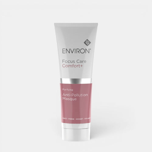 Environ Purifying Anti-Pollution Masque applied on skin, designed to detoxify and clear impurities for a refreshed complexion.