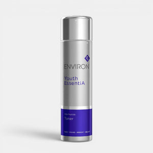 Environ Vita-Peptide Toner bottle, clear liquid toner in a sleek container, designed for skincare and skin rejuvenation.