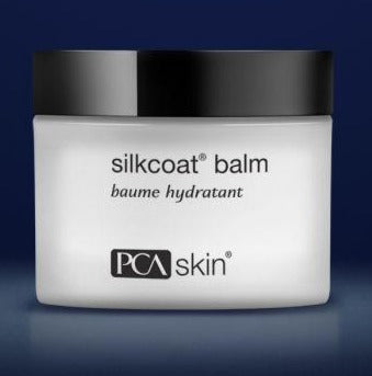 PCA Skin Silkcoat Balm 1.7 oz, a nourishing moisturizer in a sleek container, ideal for hydrating and soothing skin.