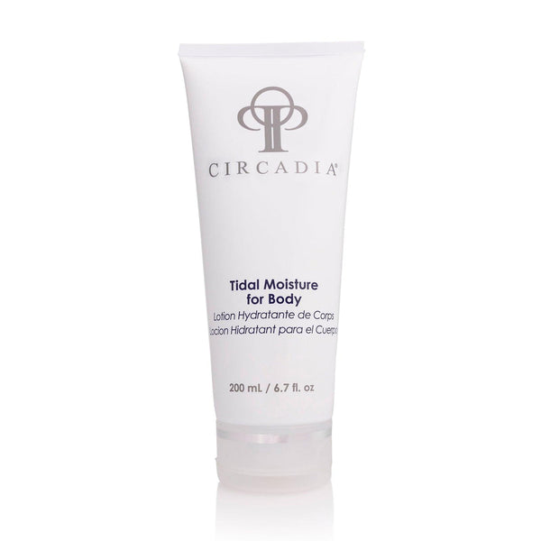 Circadia Tidal Moisture for Body gel cleanser in a clear bottle with a white cap, featuring a minimalist label design.