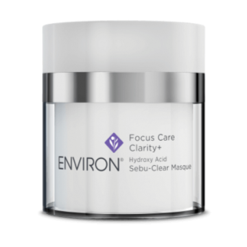 Environ Hydroxy Acid Sebu-Clear Masque 50ml in sleek packaging, showcasing its clarity-focused skincare formula.