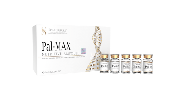 Skinculture Pal-Max Nutritive Anti-Aging exfoliator in a sleek bottle with a light texture on a clean background.