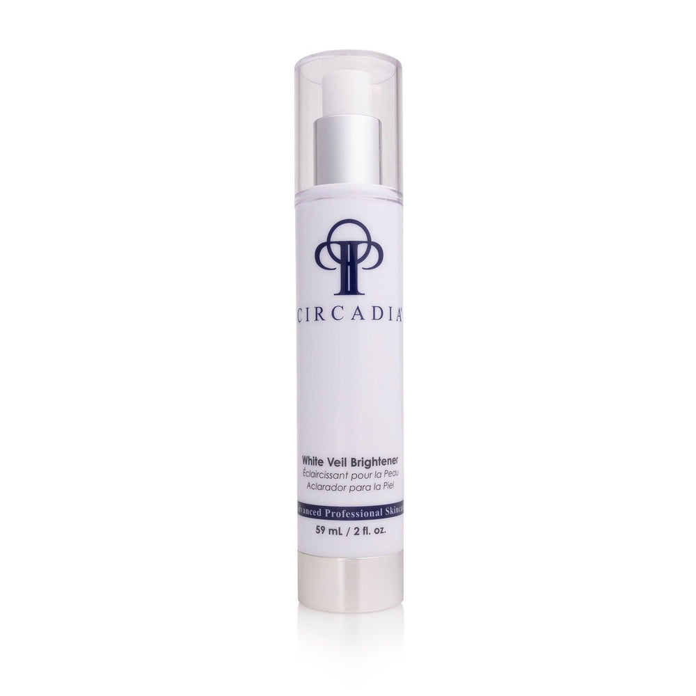 Circadia White Veil Brightener gel cleanser in a white tube with a clean, minimalist design and silver accents.
