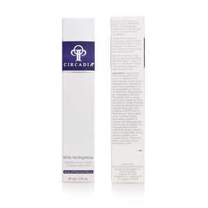 Circadia White Veil Brightener gel cleanser in a clear white tube, designed for brightening and refreshing skin.